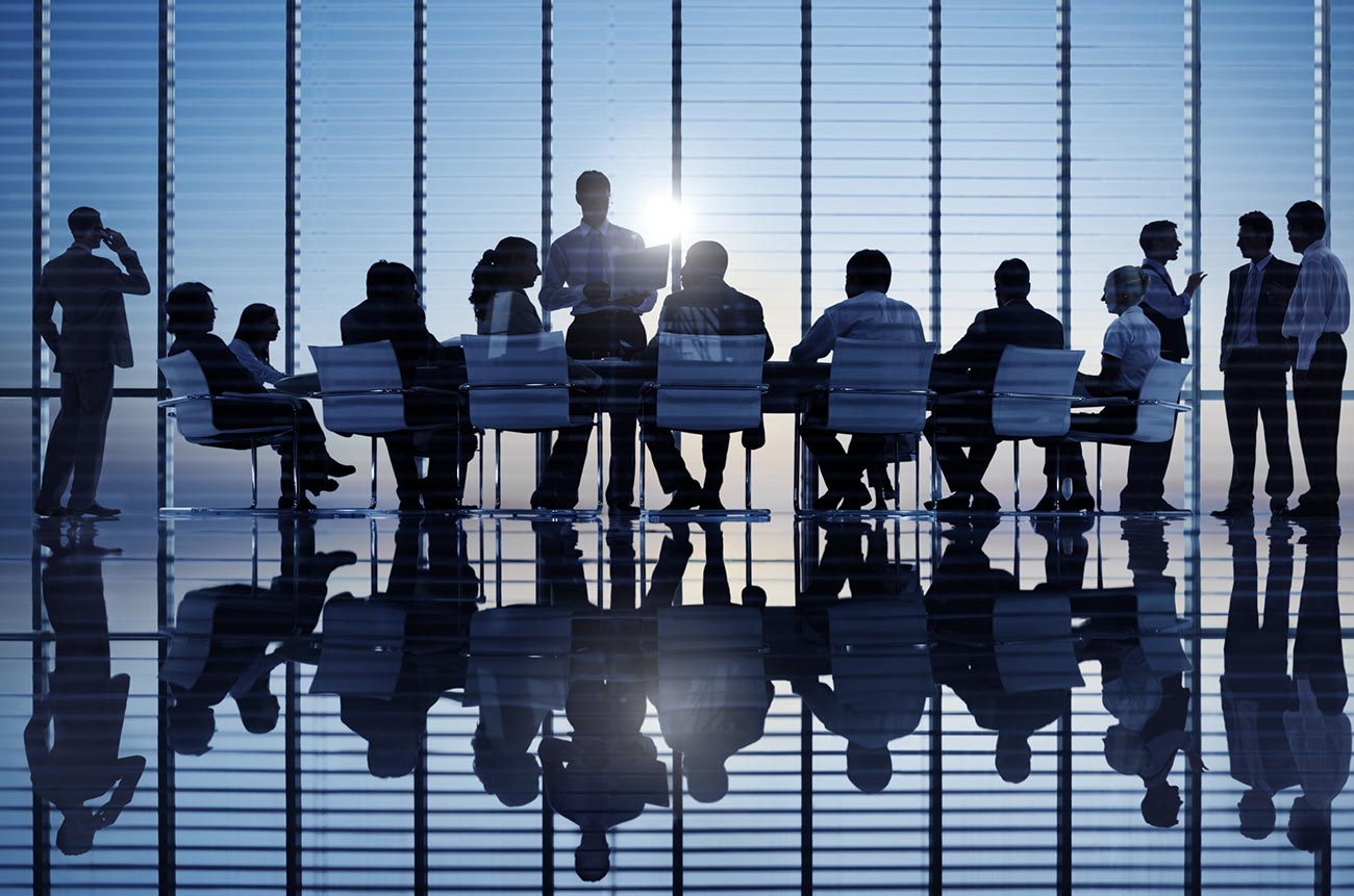Group of diverse professionals showing their unity